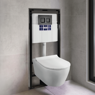 SET Инсталляция Sava Slim Superior + клавиша смыва BETTOSERB SES40006484 матовая бронза BRICKS